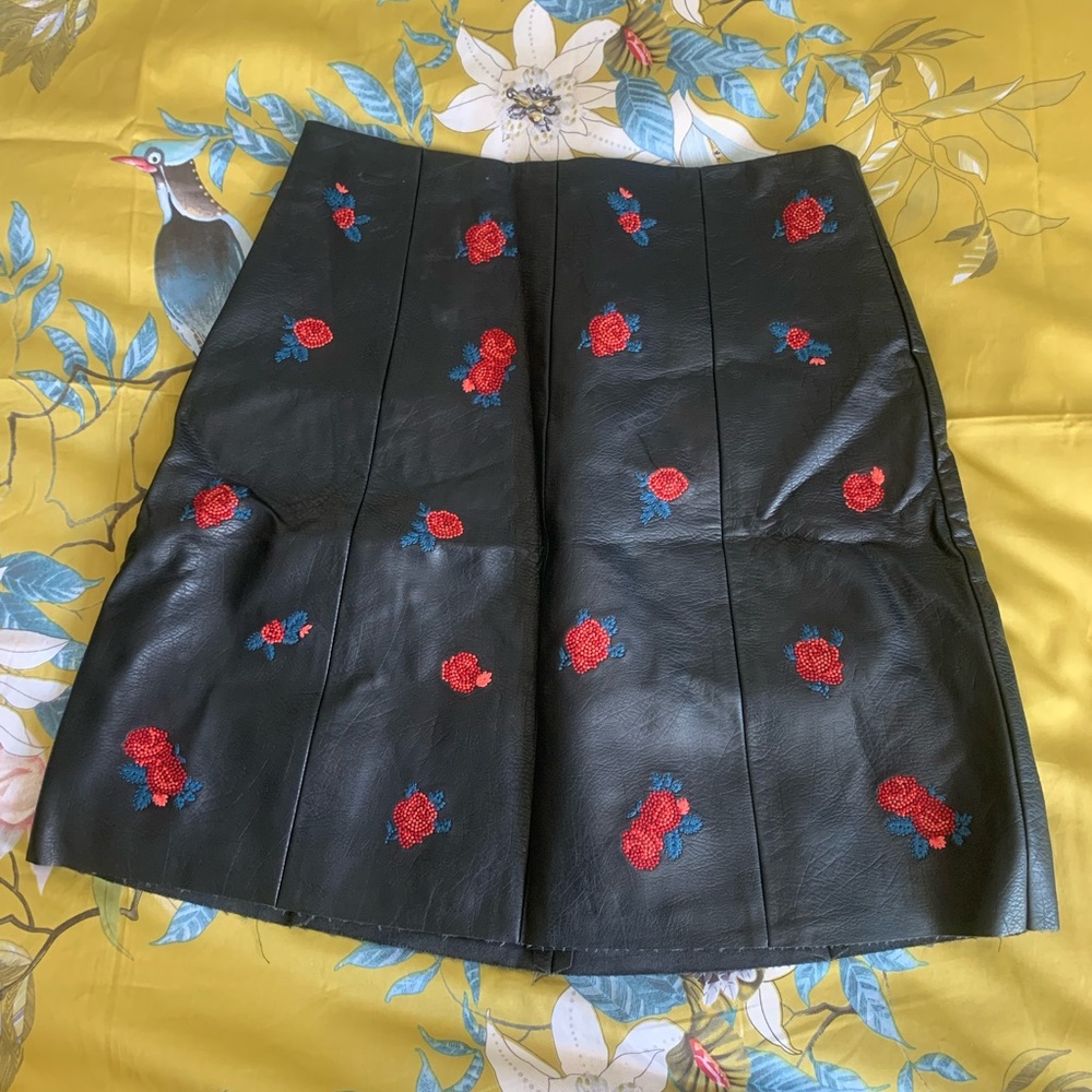 Authentic black leather skirt from Club Monaco